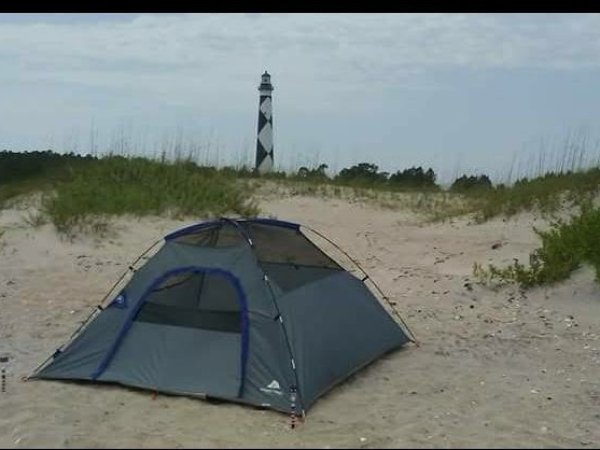 tent on cape lookout beach