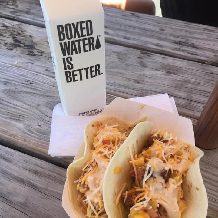 tacos and boxed water
