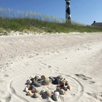 a group of people standing on top of a sandy beach